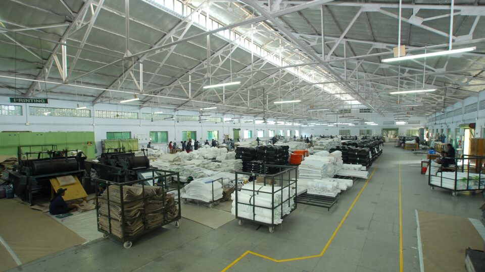 Produktion von PP Websäcken